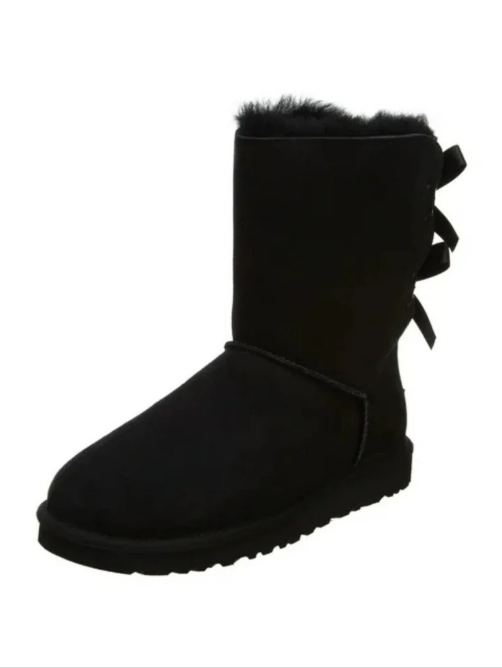 UGG Black Bailey Bow Short Boots in Black Women's Size Women's 5
